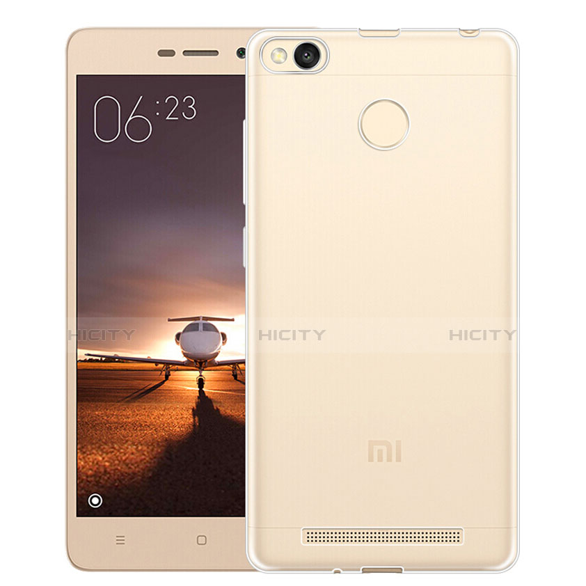 Cover Silicone Trasparente Ultra Sottile Morbida T04 per Xiaomi Redmi 3 High Edition Chiaro