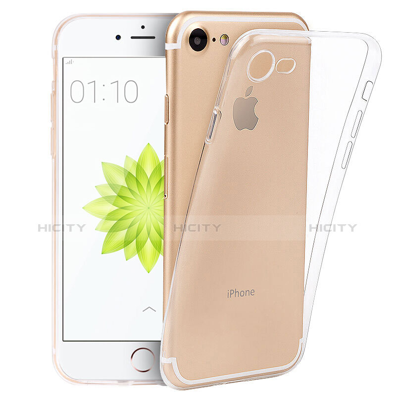 Cover Silicone Trasparente Ultra Sottile Morbida T05 per Apple iPhone 7 Chiaro