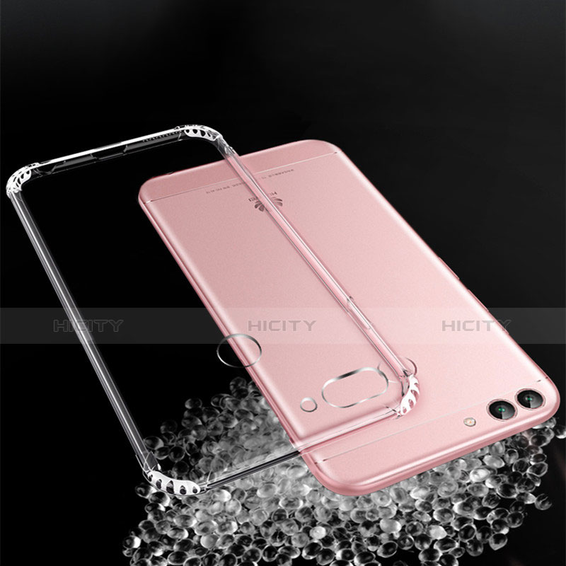 Cover Silicone Trasparente Ultra Sottile Morbida T05 per Huawei Enjoy 7S Chiaro