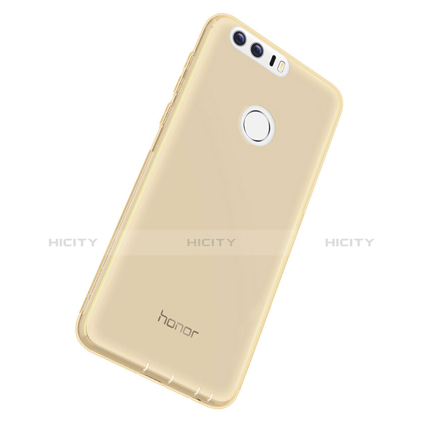 Cover Silicone Trasparente Ultra Sottile Morbida T05 per Huawei Honor 8 Grigio