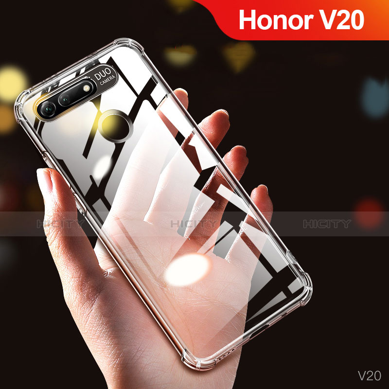 Cover Silicone Trasparente Ultra Sottile Morbida T05 per Huawei Honor V20 Chiaro