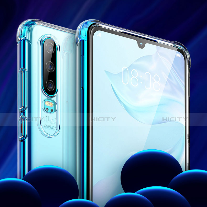 Cover Silicone Trasparente Ultra Sottile Morbida T05 per Huawei P30 Chiaro