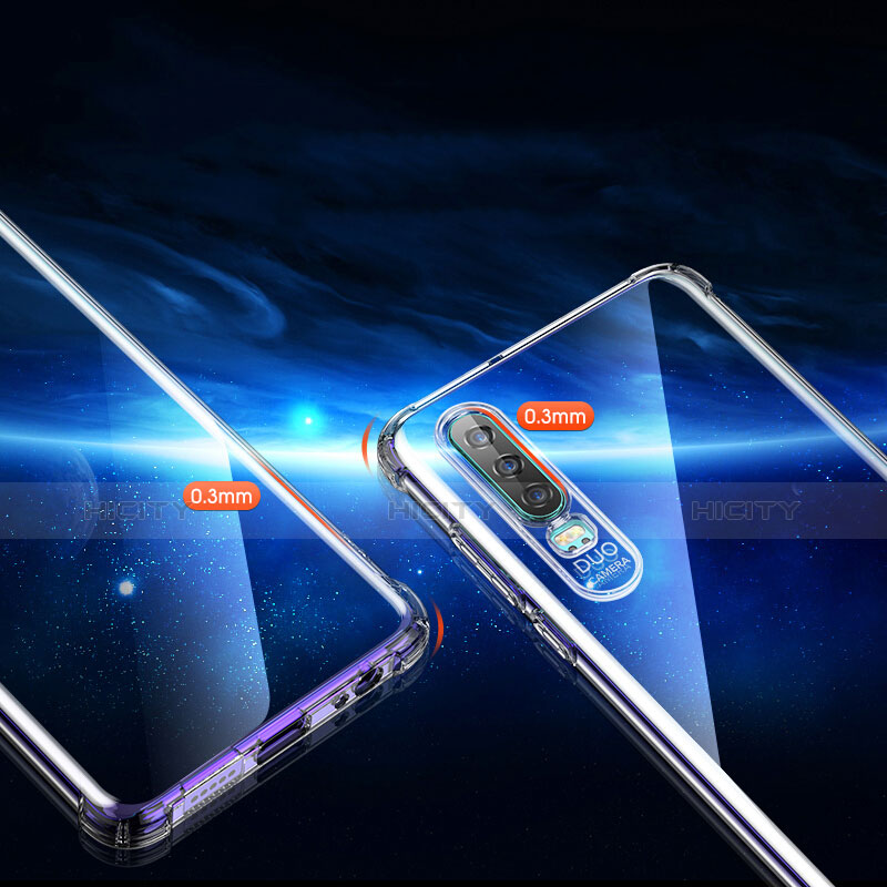 Cover Silicone Trasparente Ultra Sottile Morbida T05 per Huawei P30 Chiaro