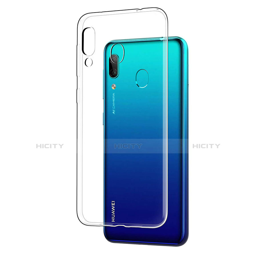 Cover Silicone Trasparente Ultra Sottile Morbida T05 per Huawei Y7 (2019) Chiaro