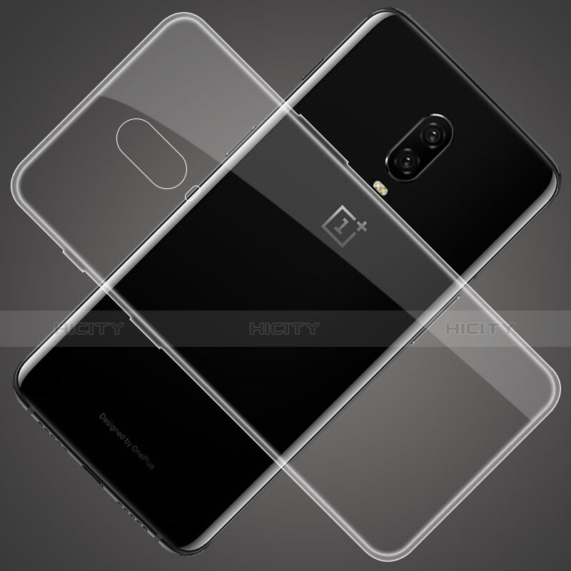 Cover Silicone Trasparente Ultra Sottile Morbida T05 per OnePlus 6T Chiaro