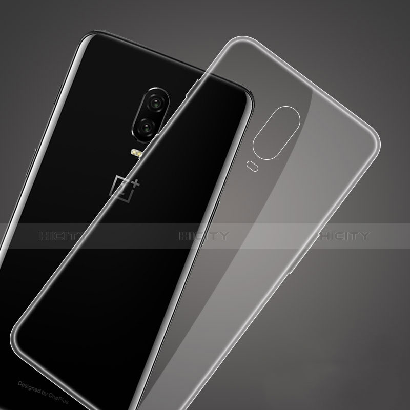 Cover Silicone Trasparente Ultra Sottile Morbida T05 per OnePlus 6T Chiaro