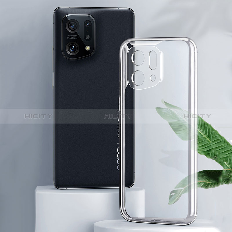 Cover Silicone Trasparente Ultra Sottile Morbida T05 per Oppo Find X5 5G Chiaro