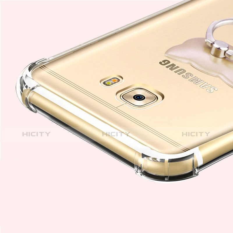 Cover Silicone Trasparente Ultra Sottile Morbida T05 per Samsung Galaxy C5 Pro C5010 Grigio