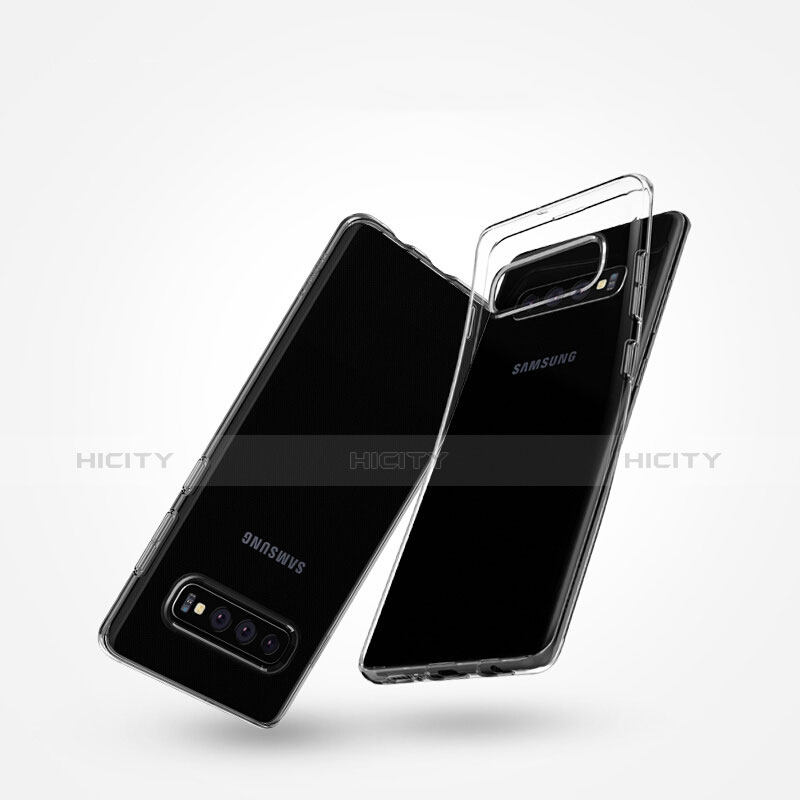 Cover Silicone Trasparente Ultra Sottile Morbida T05 per Samsung Galaxy S10 Plus Chiaro