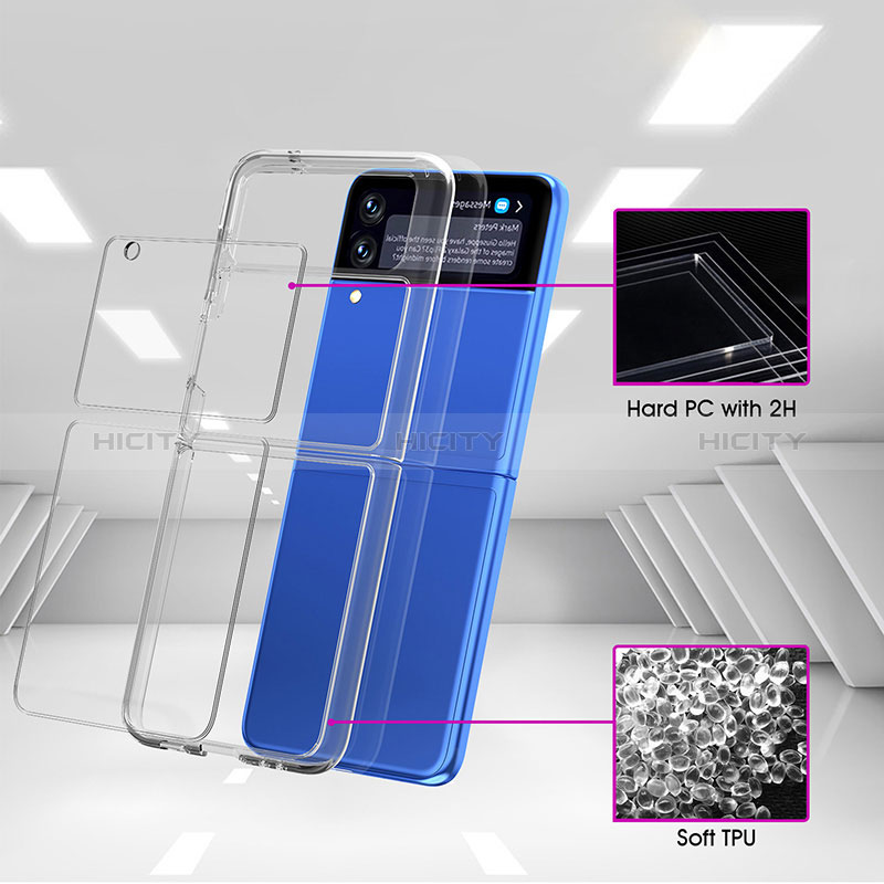 Cover Silicone Trasparente Ultra Sottile Morbida T05 per Samsung Galaxy Z Flip3 5G Chiaro