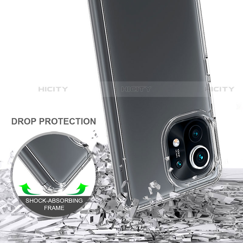Cover Silicone Trasparente Ultra Sottile Morbida T05 per Xiaomi Mi 11 Lite 5G Chiaro
