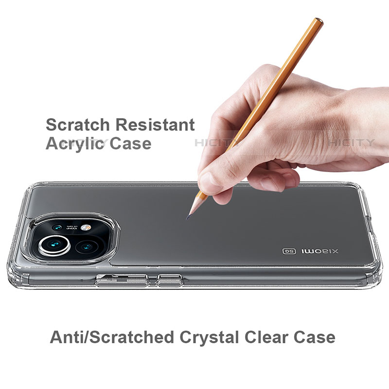Cover Silicone Trasparente Ultra Sottile Morbida T05 per Xiaomi Mi 11 Lite 5G Chiaro