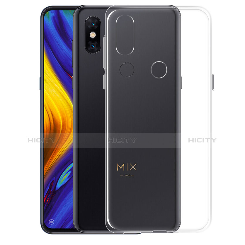 Cover Silicone Trasparente Ultra Sottile Morbida T05 per Xiaomi Mi Mix 3 Chiaro