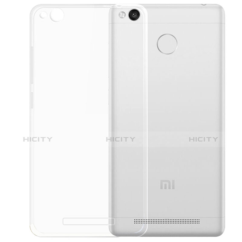 Cover Silicone Trasparente Ultra Sottile Morbida T05 per Xiaomi Redmi 3 Pro Chiaro