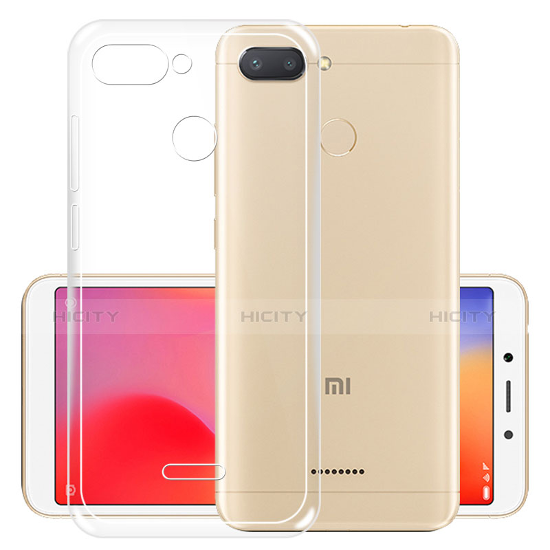 Cover Silicone Trasparente Ultra Sottile Morbida T05 per Xiaomi Redmi 6 Chiaro