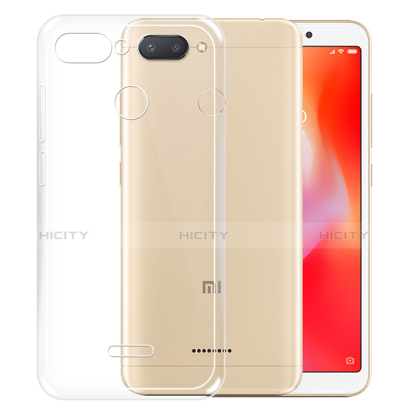 Cover Silicone Trasparente Ultra Sottile Morbida T05 per Xiaomi Redmi 6 Chiaro