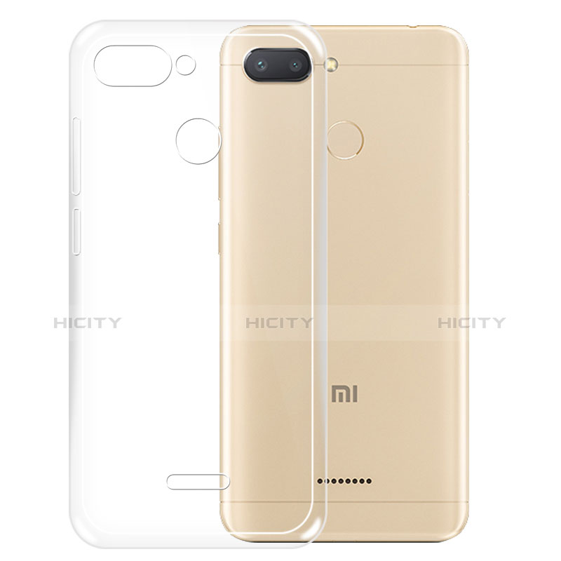 Cover Silicone Trasparente Ultra Sottile Morbida T05 per Xiaomi Redmi 6 Chiaro