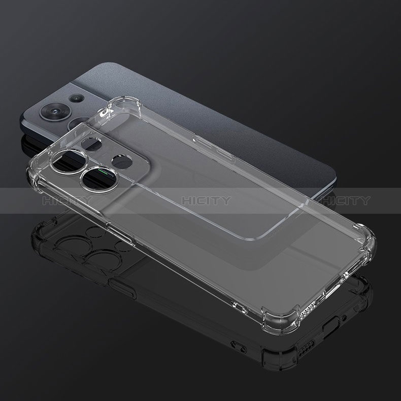 Cover Silicone Trasparente Ultra Sottile Morbida T05 per Xiaomi Redmi Note 13 Pro 5G Chiaro