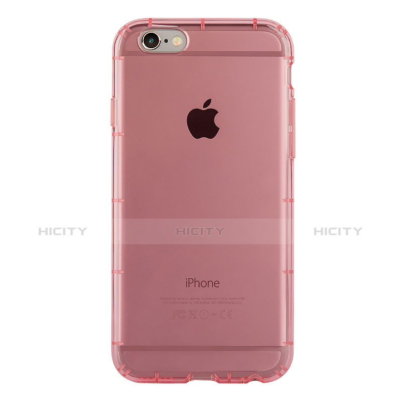 Cover Silicone Trasparente Ultra Sottile Morbida T06 per Apple iPhone 6S Plus Rosa