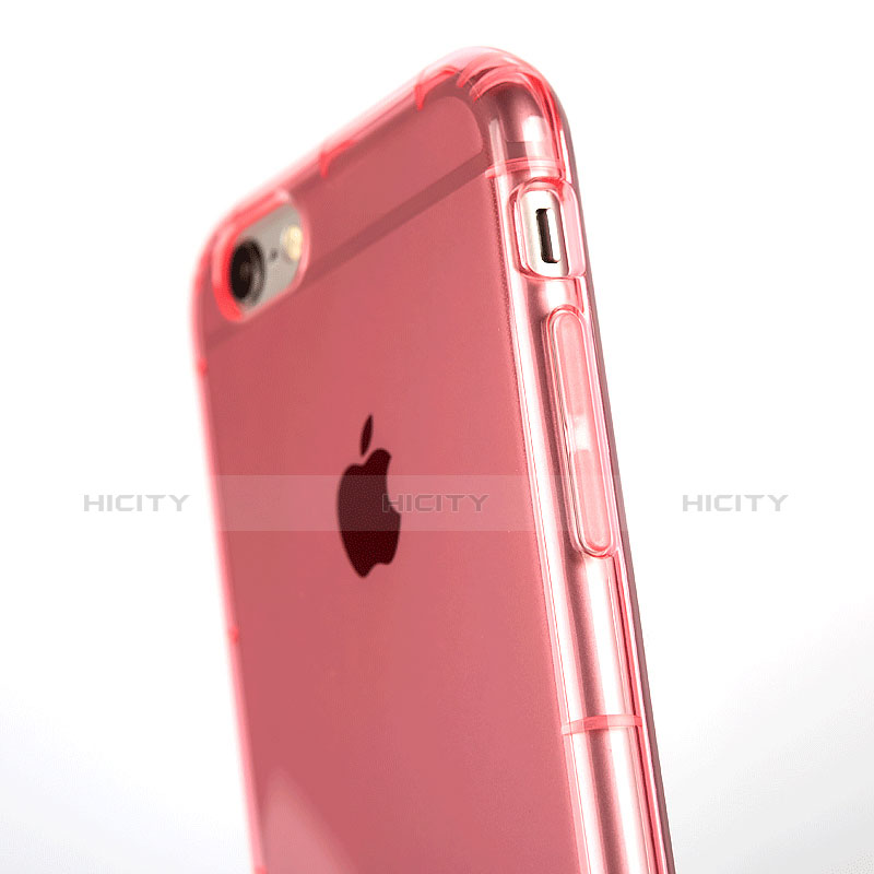 Cover Silicone Trasparente Ultra Sottile Morbida T06 per Apple iPhone 6S Rosa