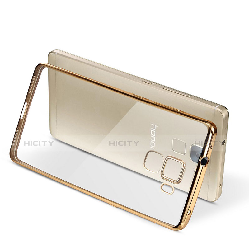 Cover Silicone Trasparente Ultra Sottile Morbida T06 per Huawei Honor 7 Oro