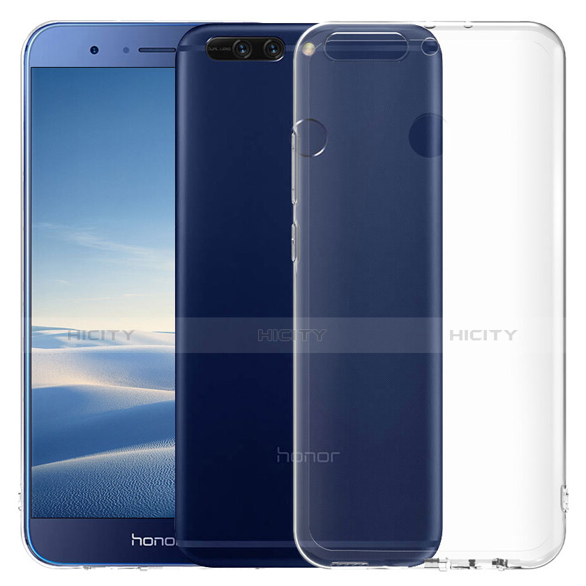 Cover Silicone Trasparente Ultra Sottile Morbida T06 per Huawei Honor V9 Chiaro