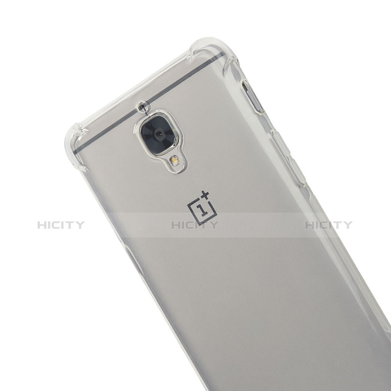 Cover Silicone Trasparente Ultra Sottile Morbida T06 per OnePlus 3 Grigio