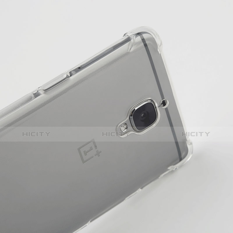 Cover Silicone Trasparente Ultra Sottile Morbida T06 per OnePlus 3T Grigio