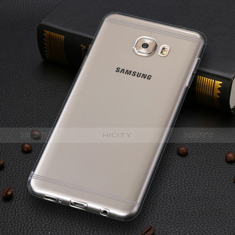 Cover Silicone Trasparente Ultra Sottile Morbida T06 per Samsung Galaxy C5 Pro C5010 Grigio