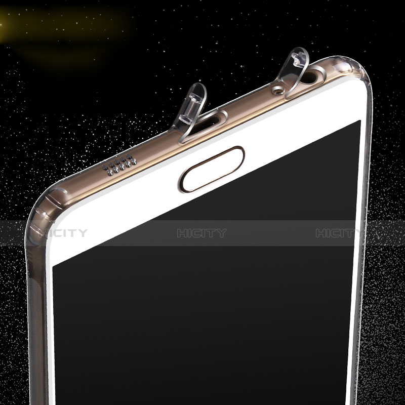 Cover Silicone Trasparente Ultra Sottile Morbida T06 per Samsung Galaxy C7 Pro C7010 Grigio