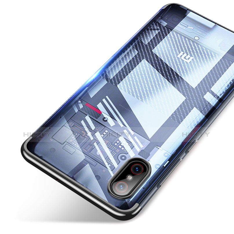 Cover Silicone Trasparente Ultra Sottile Morbida T06 per Xiaomi Mi 8 Screen Fingerprint Edition Nero