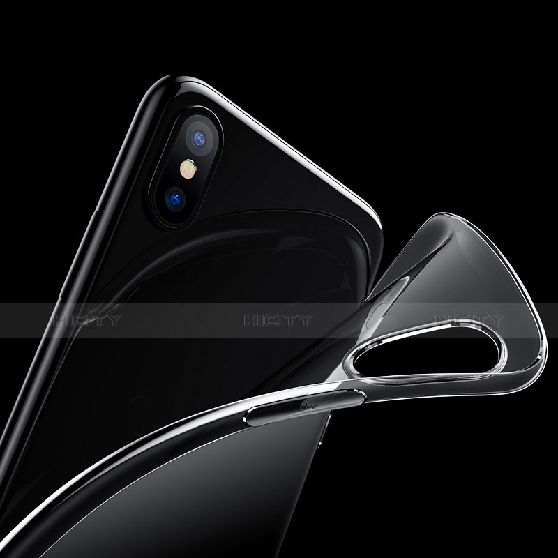 Cover Silicone Trasparente Ultra Sottile Morbida T07 per Apple iPhone Xs Max Chiaro