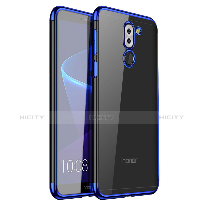 Cover Silicone Trasparente Ultra Sottile Morbida T07 per Huawei Honor 6X Blu