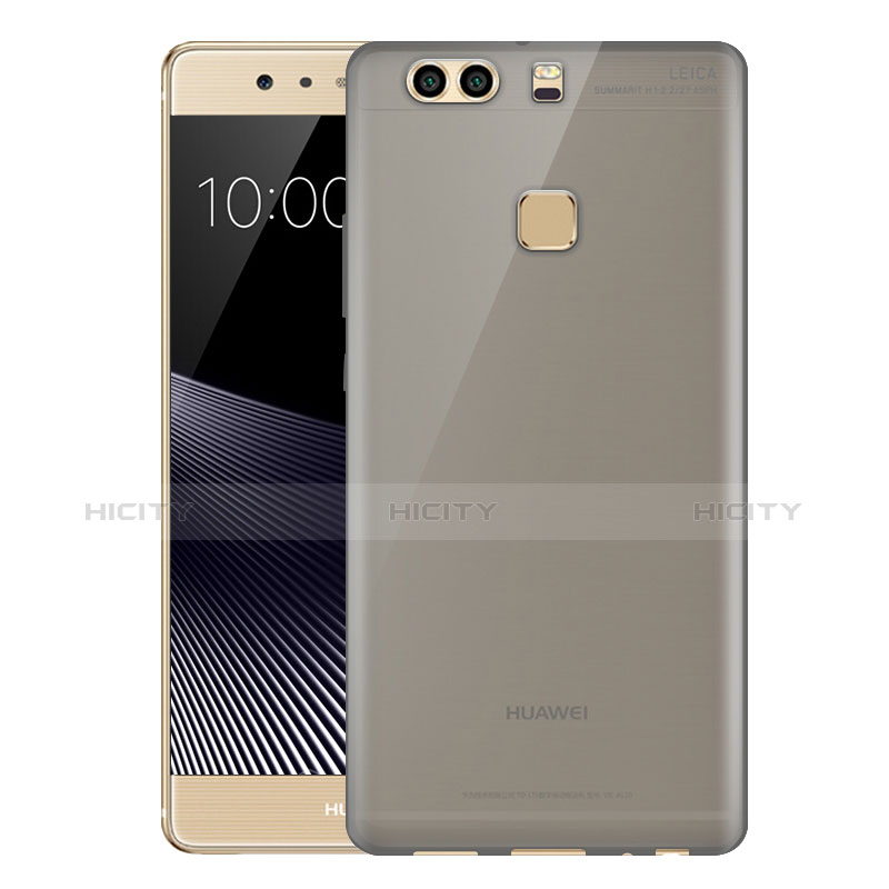 Cover Silicone Trasparente Ultra Sottile Morbida T07 per Huawei P9 Plus Grigio