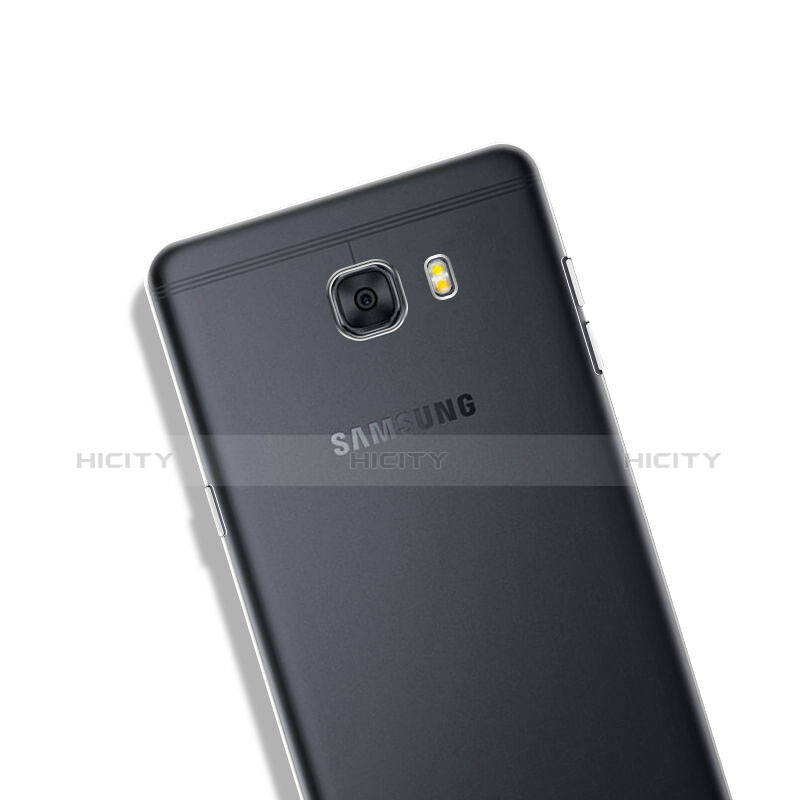 Cover Silicone Trasparente Ultra Sottile Morbida T07 per Samsung Galaxy C7 Pro C7010 Chiaro