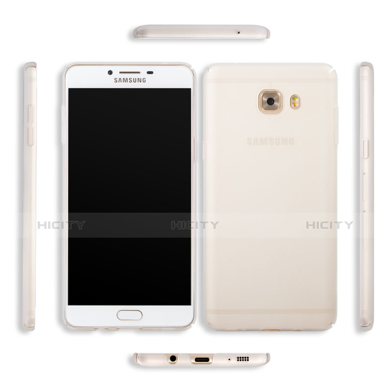 Cover Silicone Trasparente Ultra Sottile Morbida T07 per Samsung Galaxy C9 Pro C9000 Chiaro