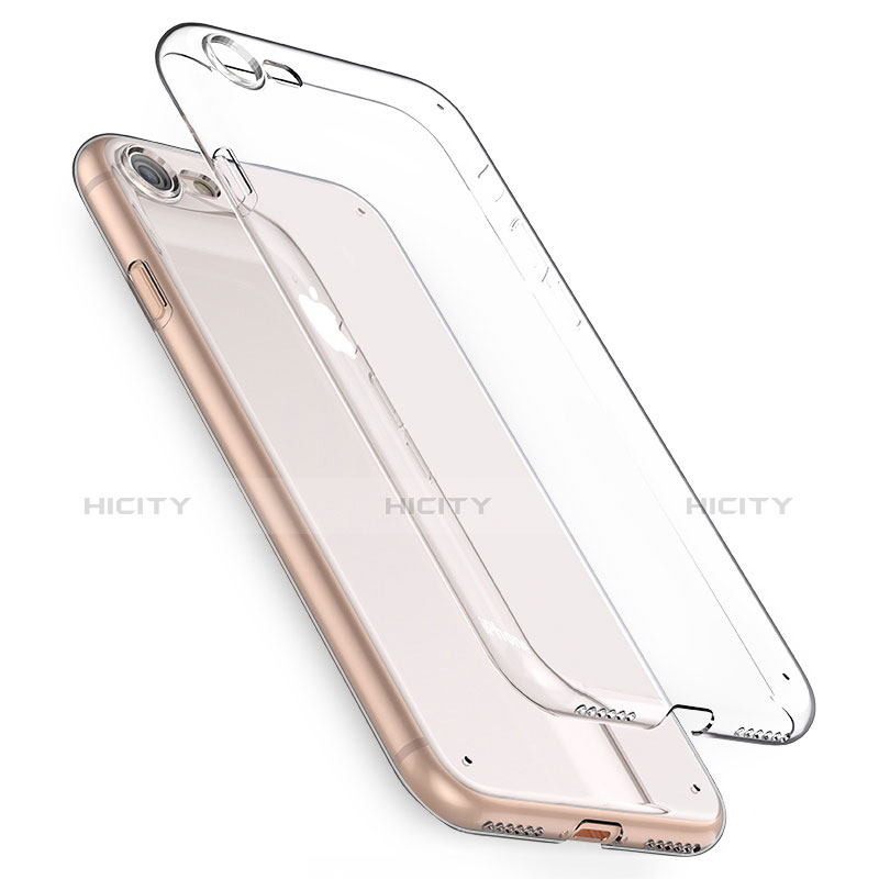 Cover Silicone Trasparente Ultra Sottile Morbida T08 per Apple iPhone 7 Chiaro