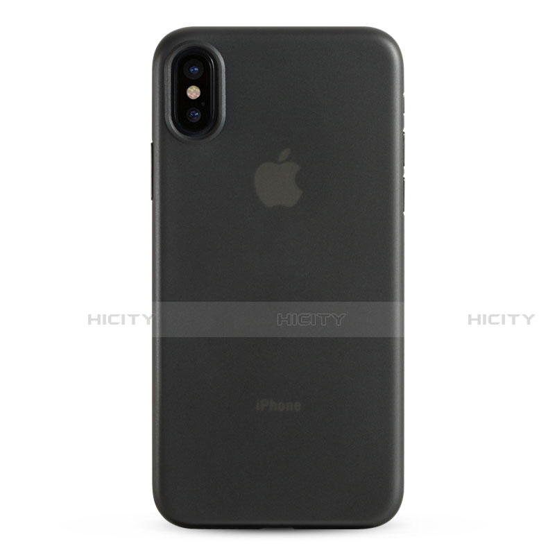 Cover Silicone Trasparente Ultra Sottile Morbida T08 per Apple iPhone X Grigio