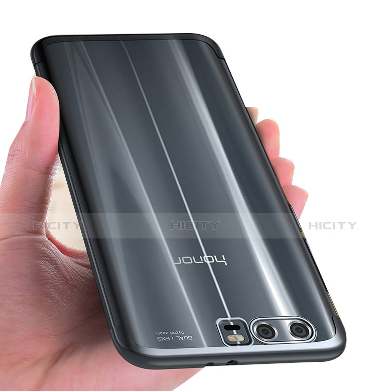 Cover Silicone Trasparente Ultra Sottile Morbida T09 per Huawei Honor 9 Premium Argento