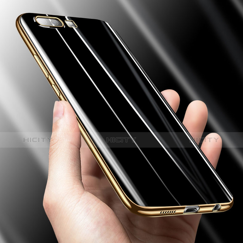 Cover Silicone Trasparente Ultra Sottile Morbida T09 per Huawei Honor 9 Premium Oro
