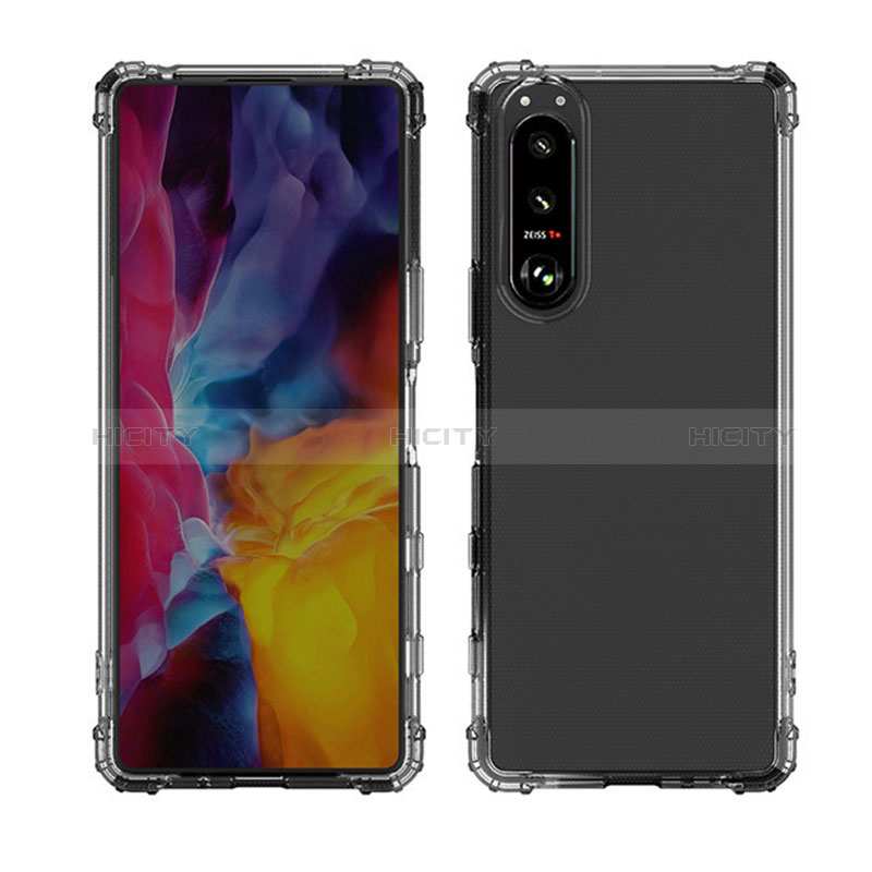 Cover Silicone Trasparente Ultra Sottile Morbida T09 per Sony Xperia 1 III Chiaro