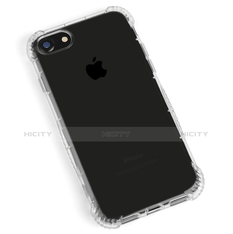 Cover Silicone Trasparente Ultra Sottile Morbida T10 per Apple iPhone 7 Chiaro