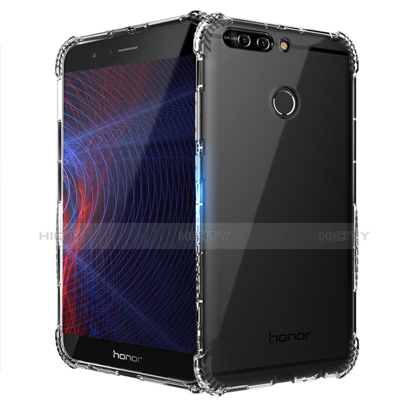 Cover Silicone Trasparente Ultra Sottile Morbida T10 per Huawei Honor 8 Pro Chiaro