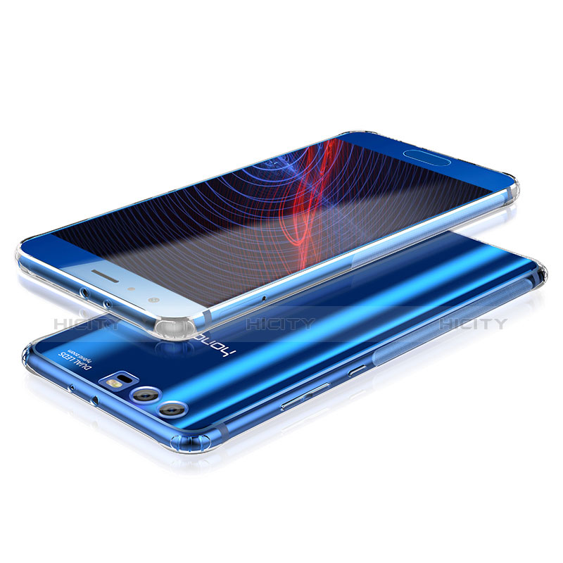 Cover Silicone Trasparente Ultra Sottile Morbida T10 per Huawei Honor 9 Premium Argento