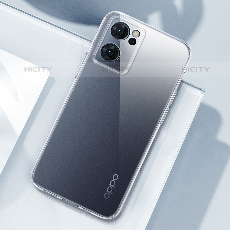 Cover Silicone Trasparente Ultra Sottile Morbida T11 per Oppo Reno7 5G Chiaro