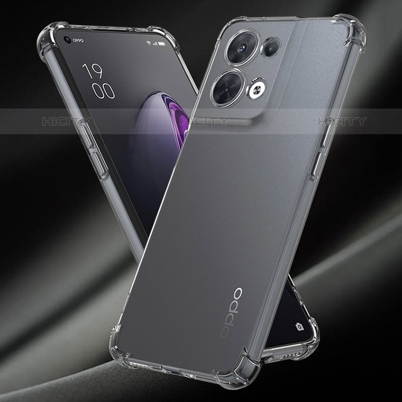 Cover Silicone Trasparente Ultra Sottile Morbida T11 per Oppo Reno9 Pro 5G Chiaro