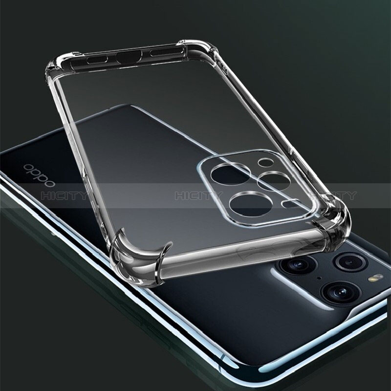 Cover Silicone Trasparente Ultra Sottile Morbida T12 per Oppo Find X3 5G Chiaro