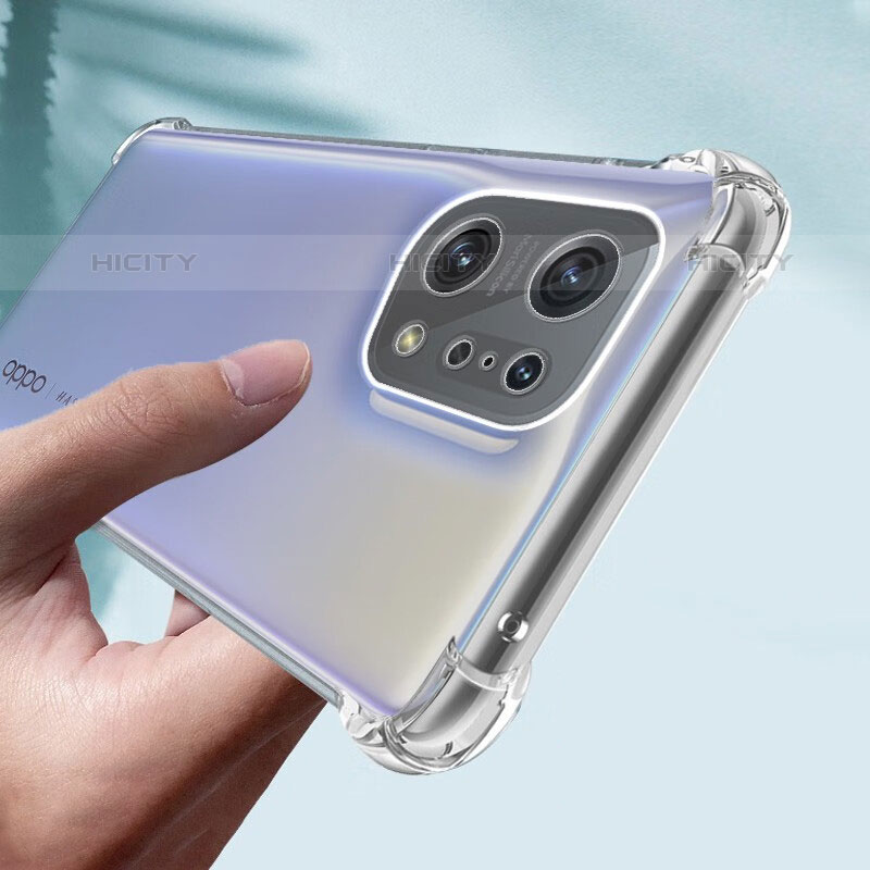 Cover Silicone Trasparente Ultra Sottile Morbida T13 per Oppo Find X5 Pro 5G Chiaro