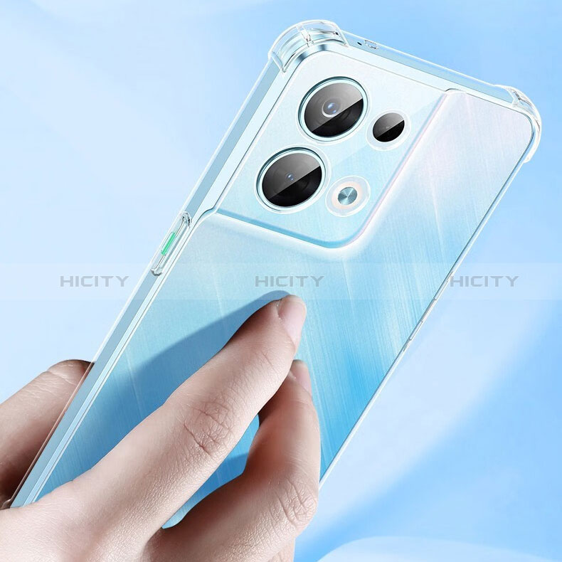 Cover Silicone Trasparente Ultra Sottile Morbida T14 per Oppo Reno9 Pro+ Plus 5G Chiaro