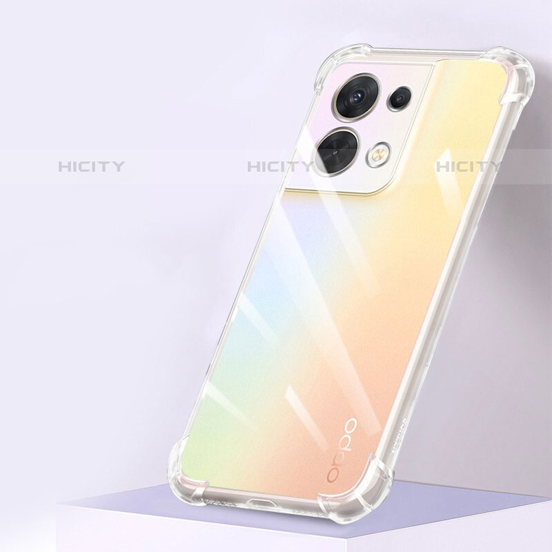 Cover Silicone Trasparente Ultra Sottile Morbida T15 per Oppo Reno8 Pro 5G Chiaro